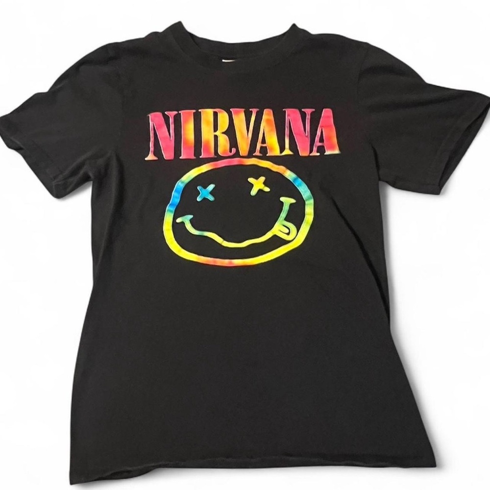 NIRVANA Kids Black Tee with Colorful Logo
